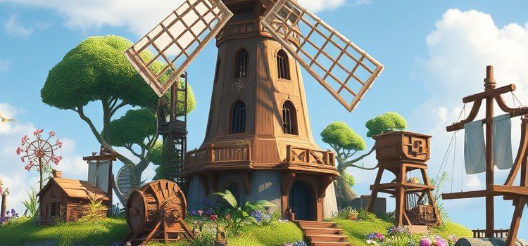 Maximize Efficiency with Windmills and machinery in Aloft